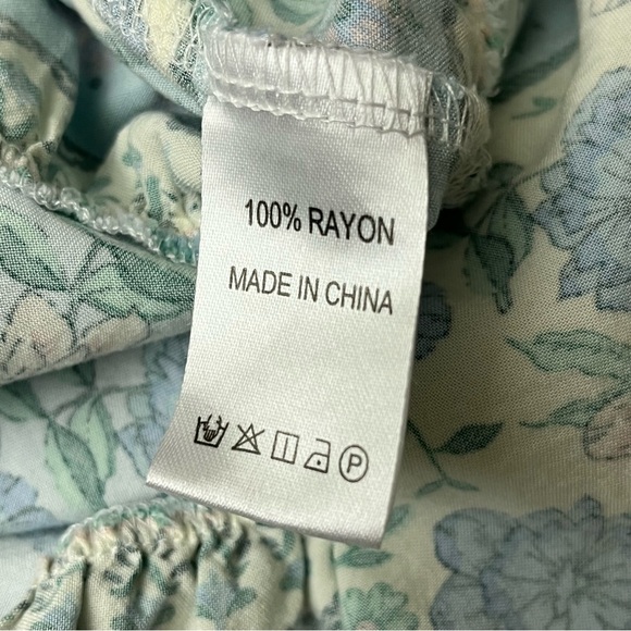 Salty Bright mini dress floral boho Cottegecore Peasent beach 8 Swing Casual - Picture 8 of 10